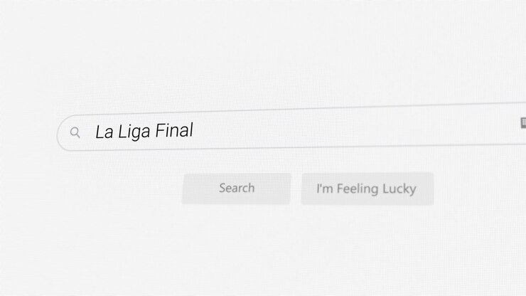 Ricerca della finale della La Liga sul browser Internet