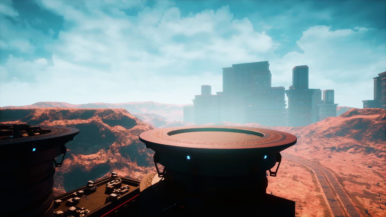 도시 의 포스트 아포칼립스 풍경