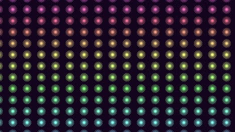 circular burst colorful pattern of circles on black background