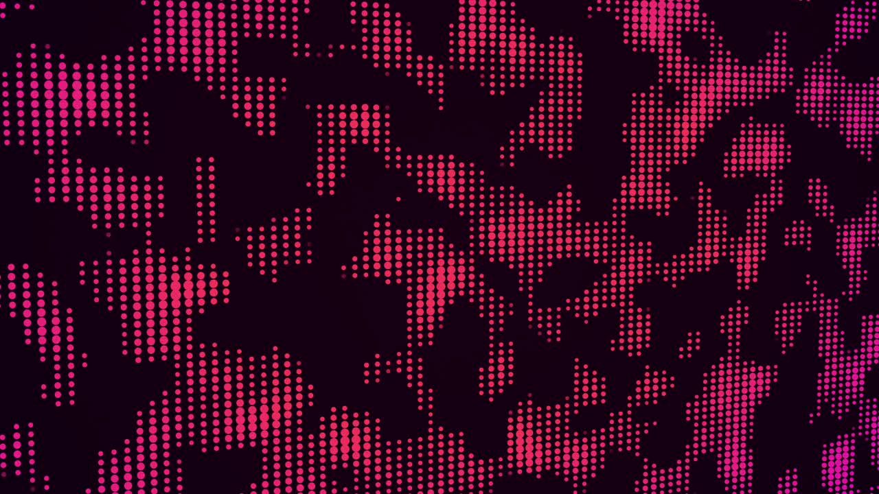 Sfondo astratto in movimento, loop digitale, punti rosa moderno