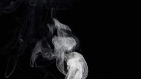 Medium Smoke, Suitable For Smoke From Chimney, Black Background With Alpha
