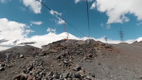 viaje en teleférico de montaña