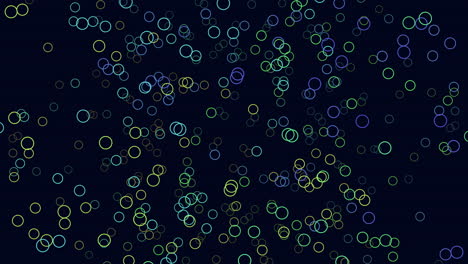 círculos de colores en espiral vibrantes en púrpura, verde y azul