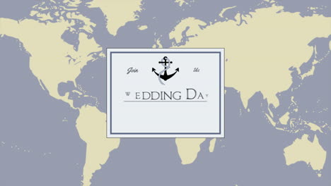 Wedding-Day-with-sea-anchor-and-world-map