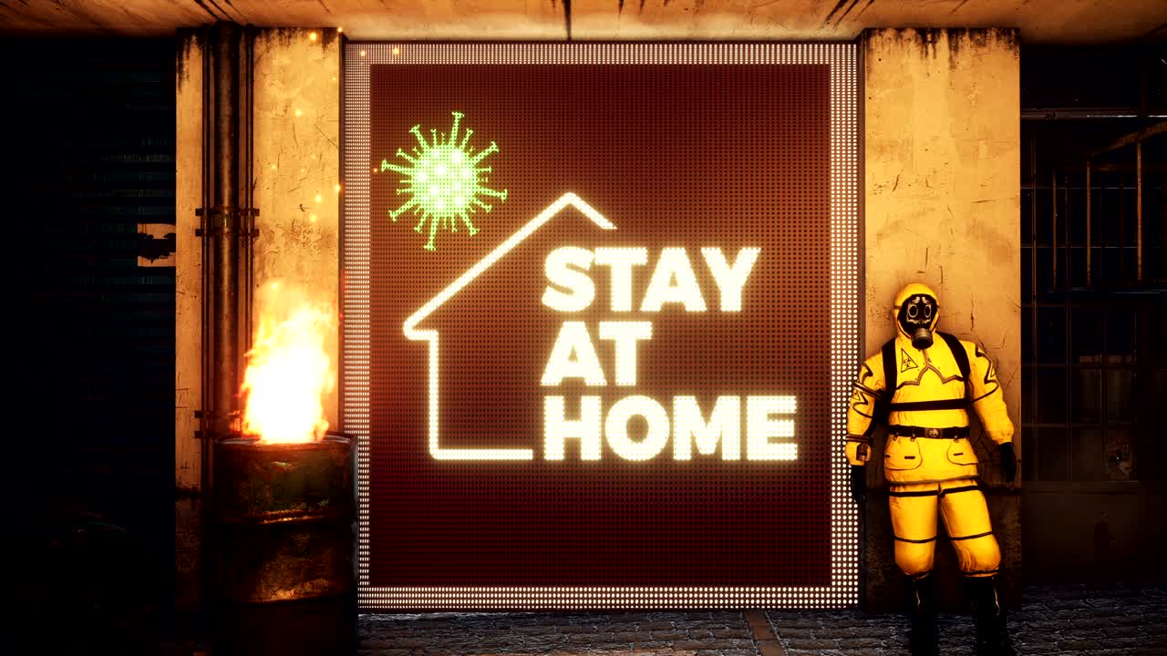 quédese en casa, salve vidas, permanezca en casa, esté en modo de auto-cuarentena para ayudar a ralentizar el brote y detener la propagación del virus.