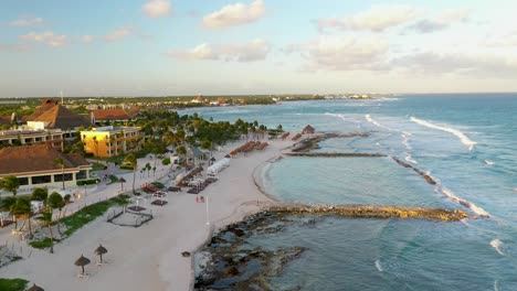 full view of from drone of resort in tulum, mexico