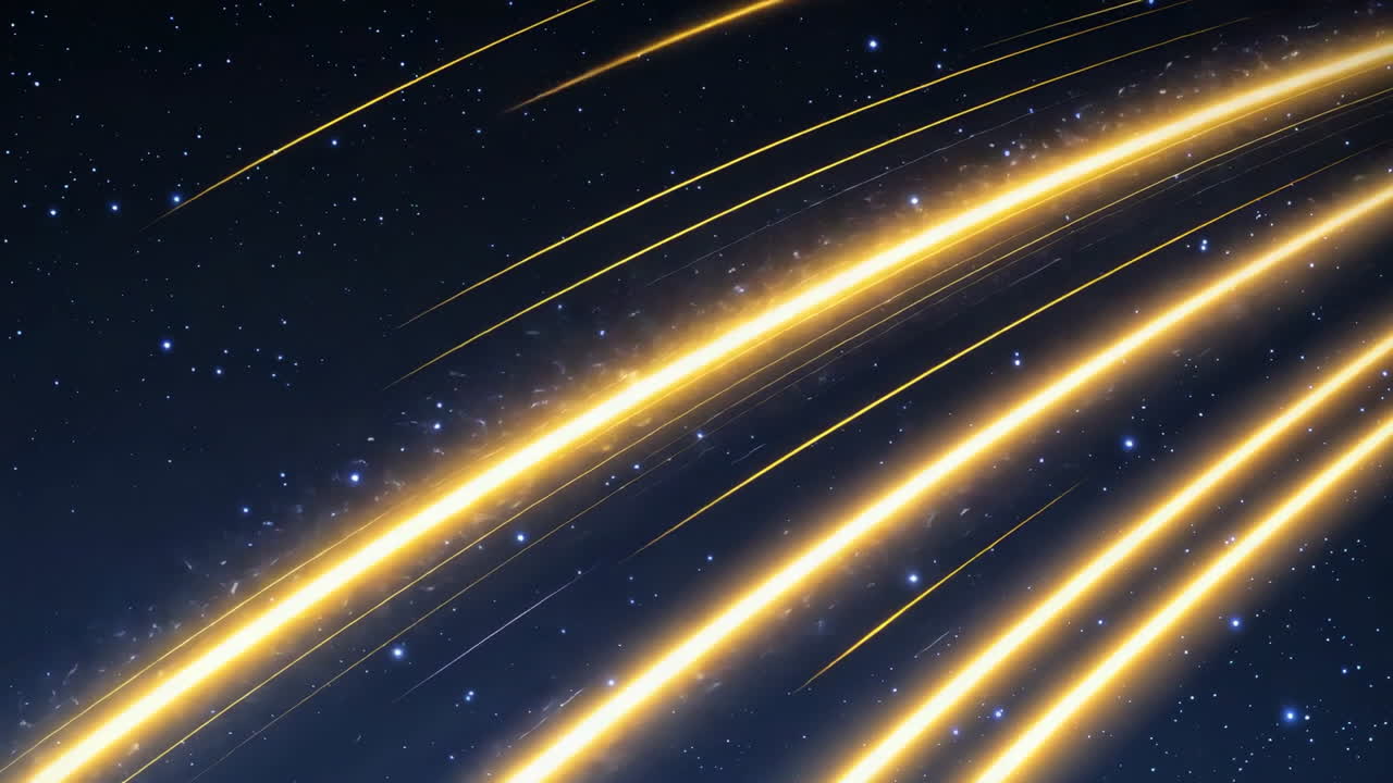 Abstract Cosmic Light Trails in Starry Space