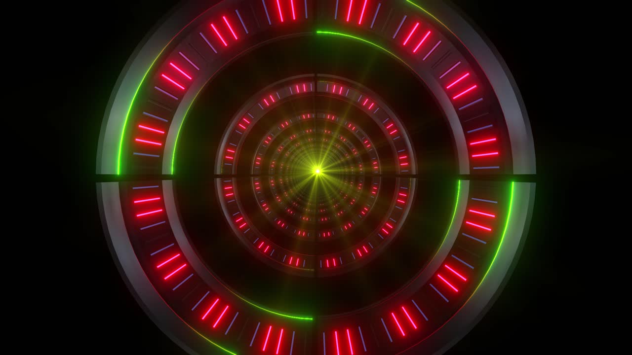 네온 조명 터널