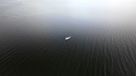 two peaceful anglers lure fishing in a lough