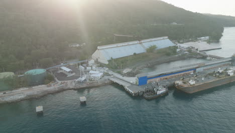 Ocho-Rios-is-home-to-Reynolds-Bauxite-Pier,-Jamaica-used-in-the-filming-of-Ian-Fleming's-James-Bond-film-Dr