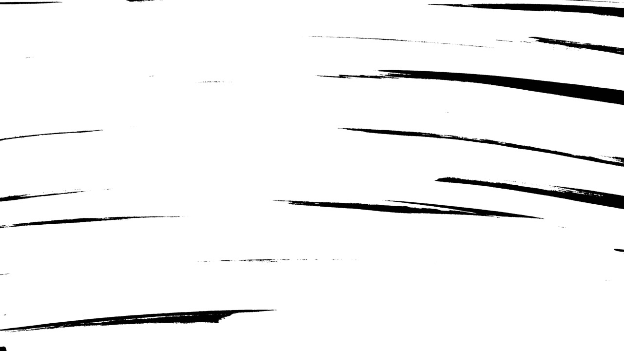 Animated Black Brush Strokes Wiping Across White Background
