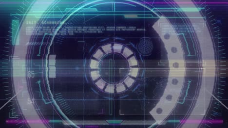 animation of scope scanning and data processing on interface
