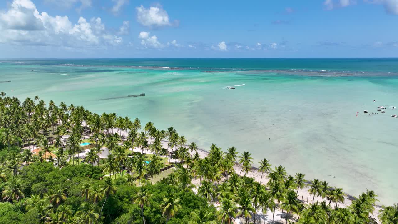 Scena sulla spiaggia di Maragogi, in Alagoas, in Brasile