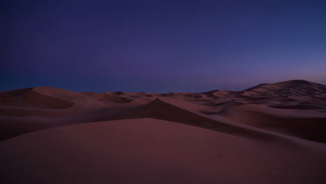 starry desert sunset