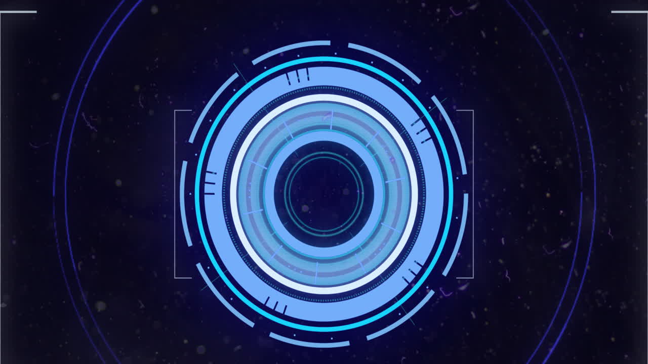 animación de escaneo de alcance y líneas brillantes parpadeando