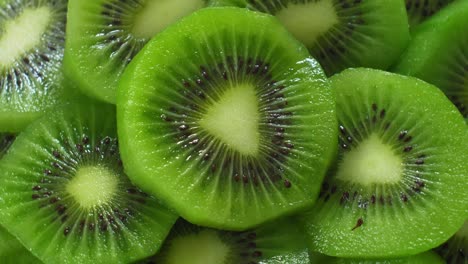 kiwi fruit slices rotating