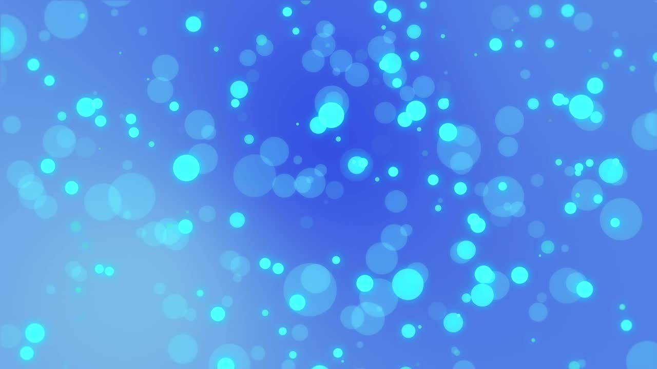 fondo de partículas de bokeh azul turquesa brillante