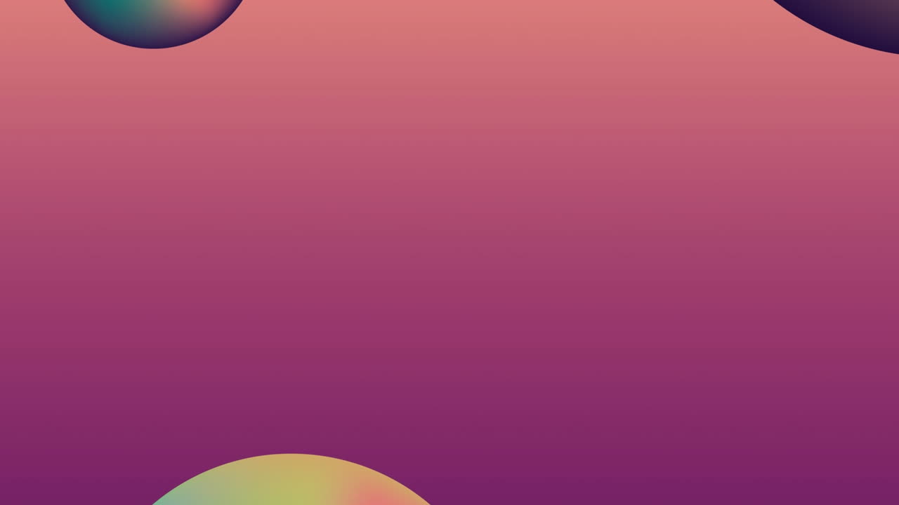 animación de esferas coloridas sobre un fondo rosa