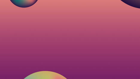 animación de esferas coloridas sobre un fondo rosa