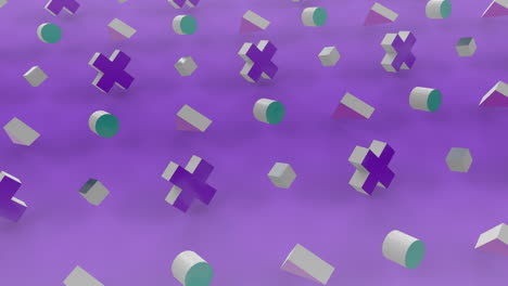 formas abstractas 3d en formación en movimiento