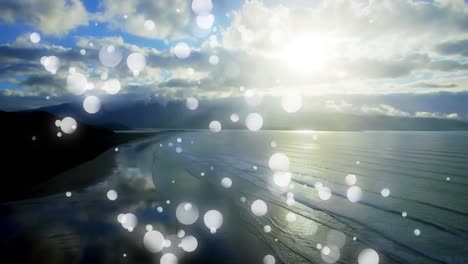 Beach-scenery-with-still-water