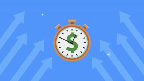 chronometer money dollars symbol animation