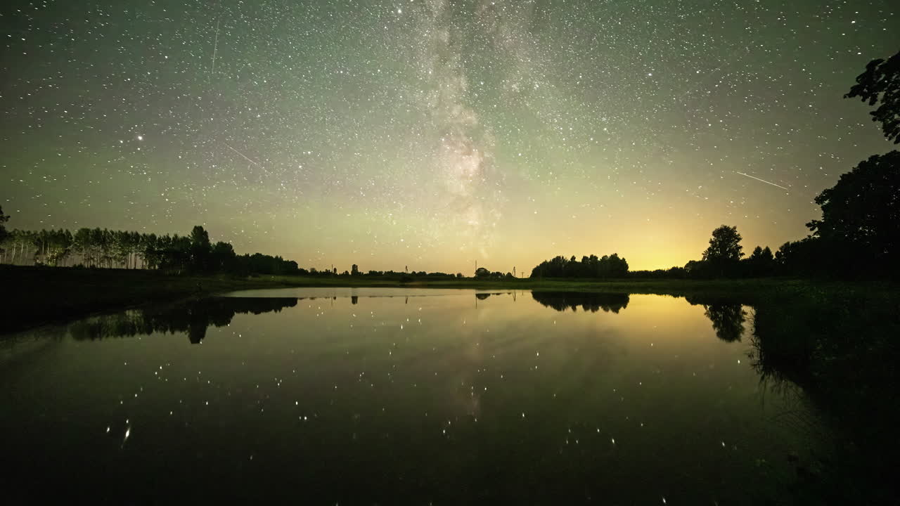 저 멀리 지나가는 차들의 섬광