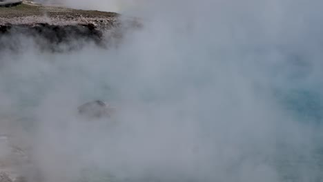 excelsior geyser crater in yellowstone slow motion