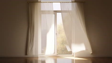 window with curtains in a room