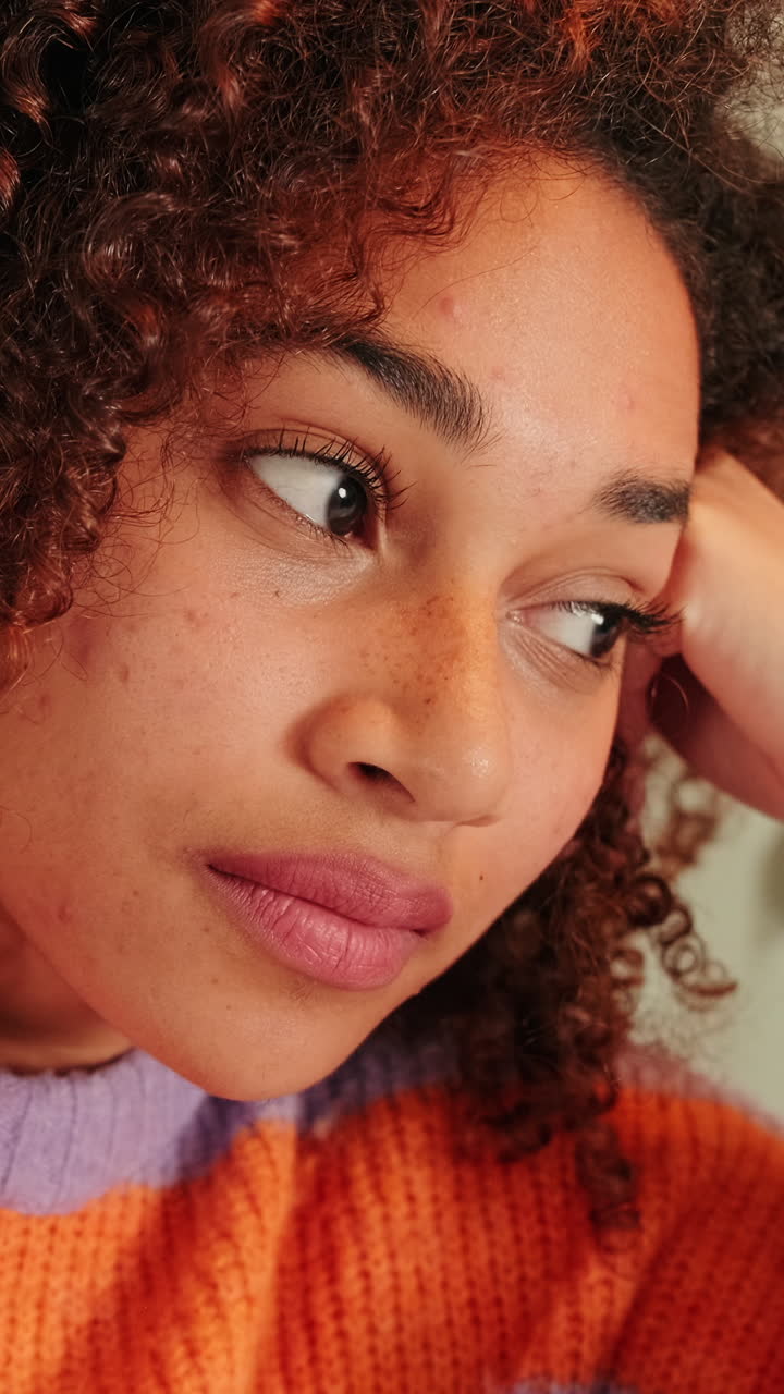 Close-up portrait of a woman