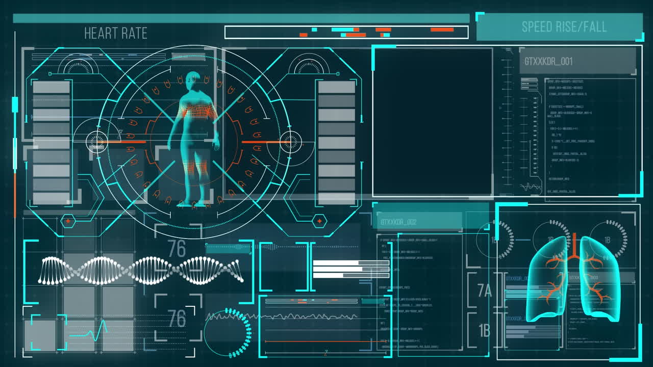 검은색 배경에 데이터 처리의 애니메이션