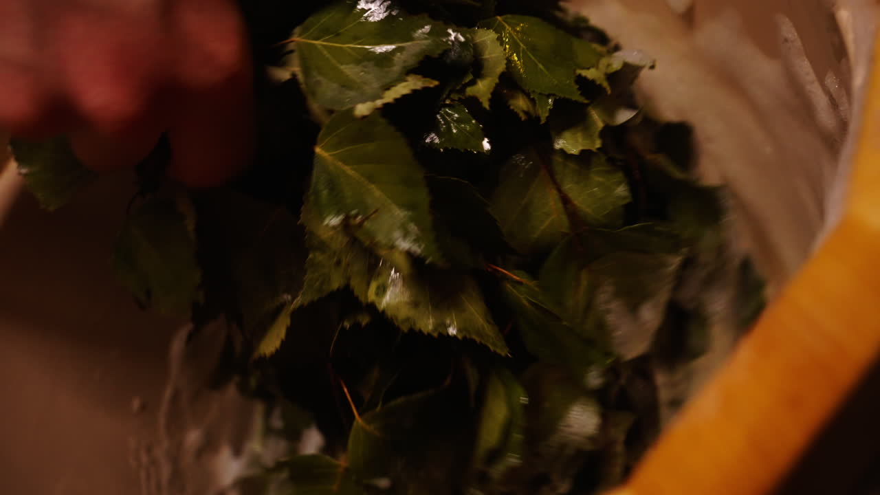 Preparing Sauna/Bath Branches