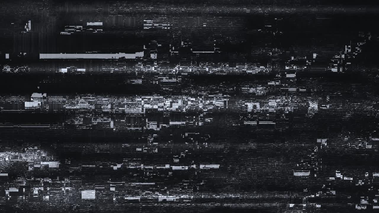 Effetto Glitch Digitale Astratto con Rumore Statico