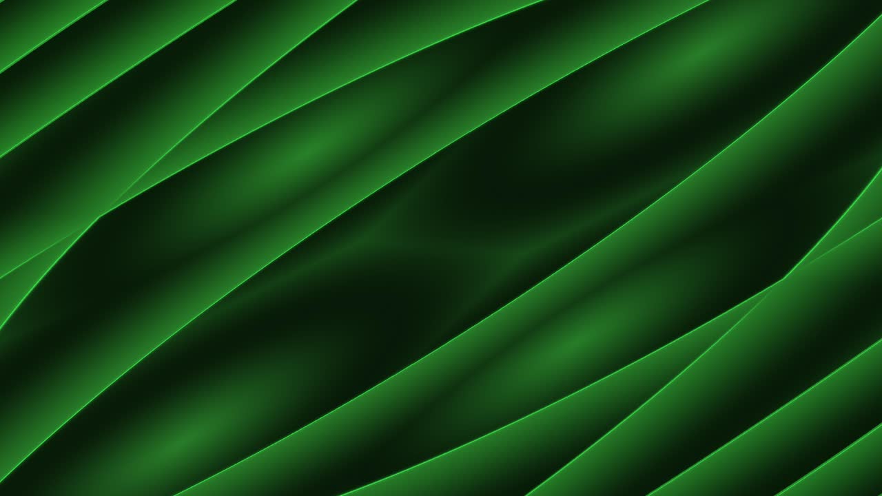 animación de fondo abstracto de formas de elipse diagonales orgánicas verdes superpuestas