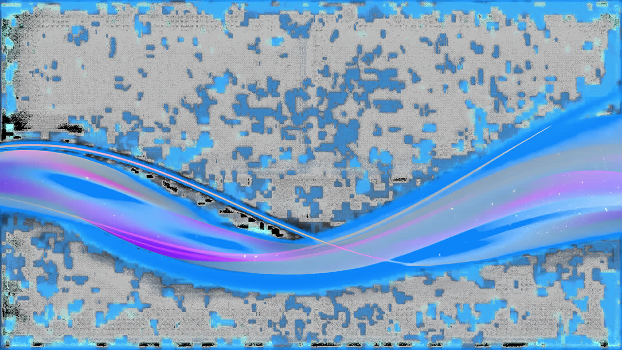 Abstract neon wave design animated overlay, transparent 4K video, alpha channel, ProRes 4444