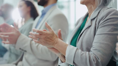 hands, applause and meeting of business people