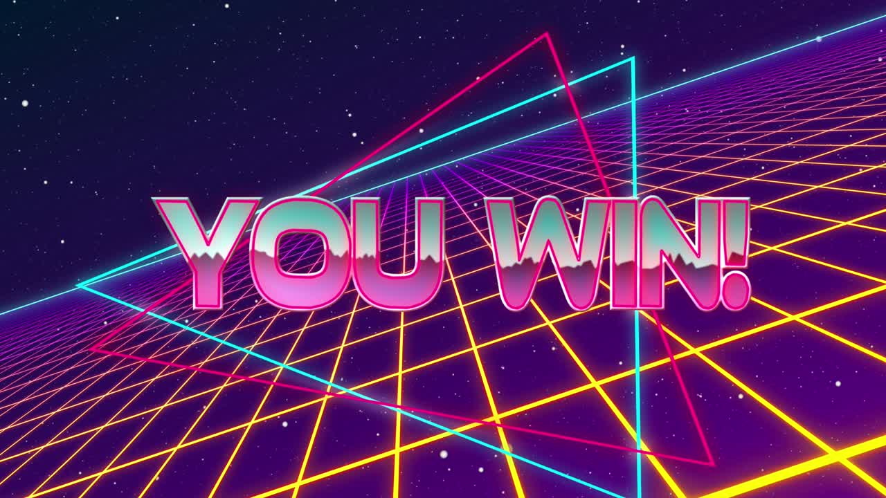 여러분의 애니메이션은 다채로운 그리드 롤링 위에서 텍스트를 이긴다.