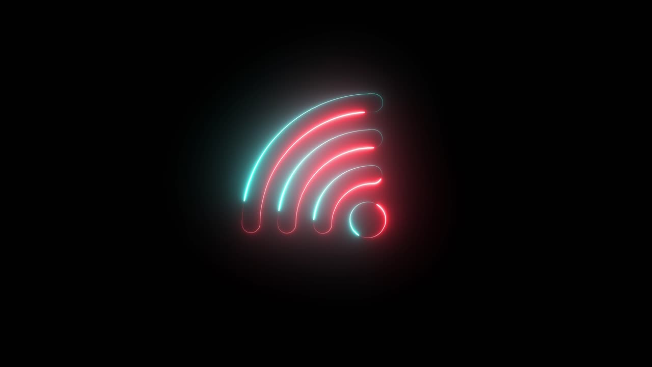 Neon Wifi Symbol