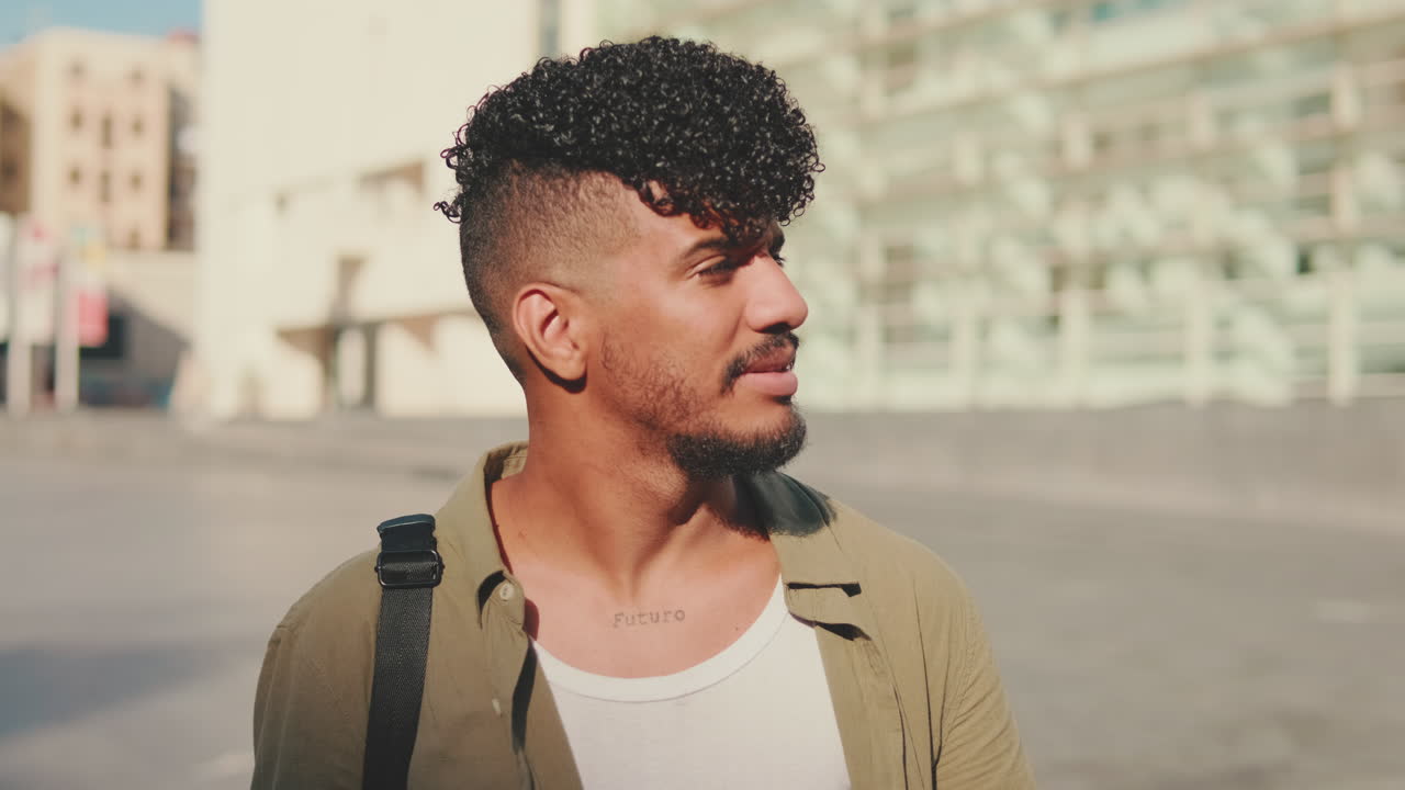 Retrato, de, um, homem, cidade
