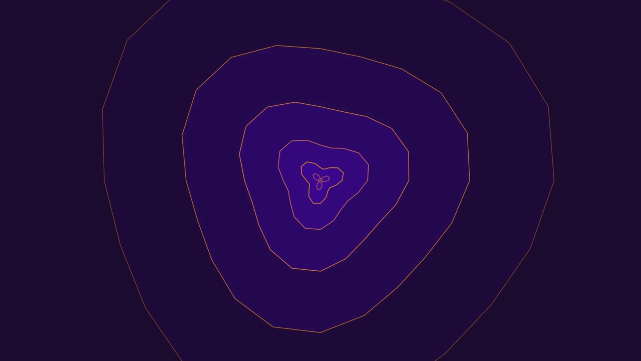 Abstract Geometric Tunnel Animation with Pulsing Concentric Shapes