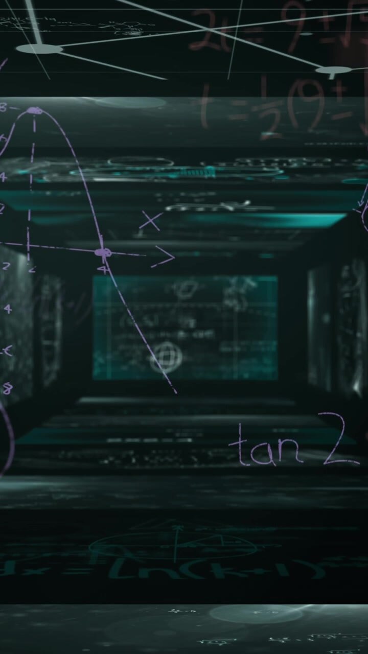 Animation of mathematical equations over data processing