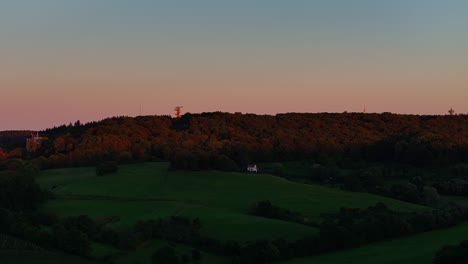 Wilhemina-Tower-under-sunset-sky-of-fading-light-and-colour