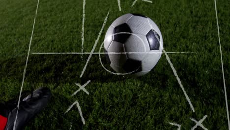 animation von netzwerken von verbindungen über fußballspieler