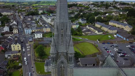 aerial view of st colman's cathedral in cobh, ireland