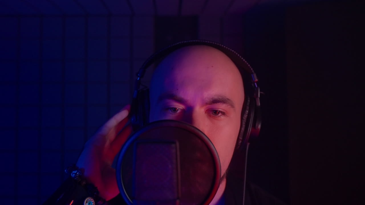 músico grabando en estudio