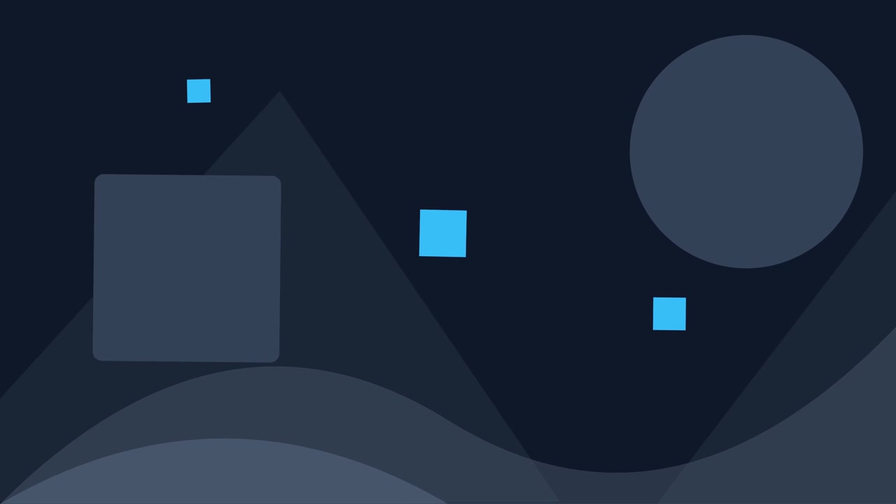 Abstract Motion Graphics with Floating Geometric Shapes