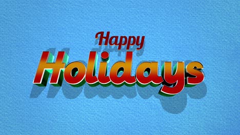 Retro-Happy-Holidays-text-on-blue-grunge-texture