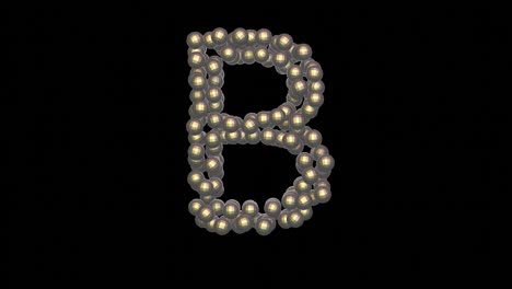 disco ball themed font  letter b