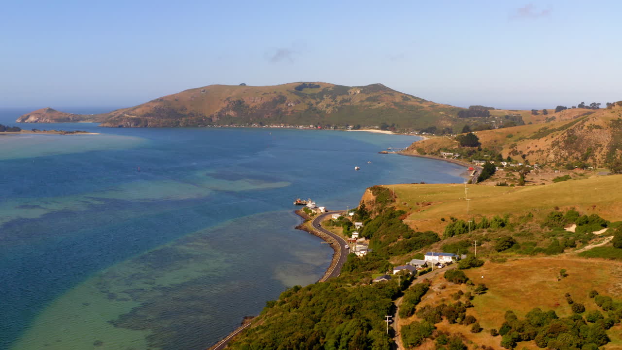 Scenic Coastal Landscape with Bay and Winding Road