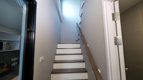 white and brown wooden stairs, no people-2